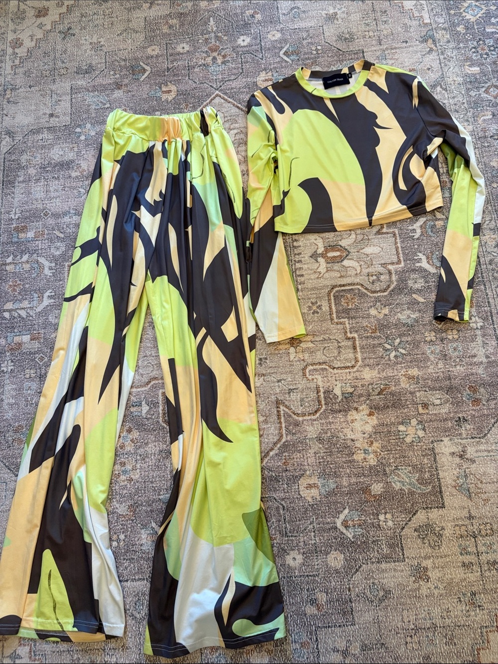 Calvin Tran 2 piece set; top is M and bottoms are S